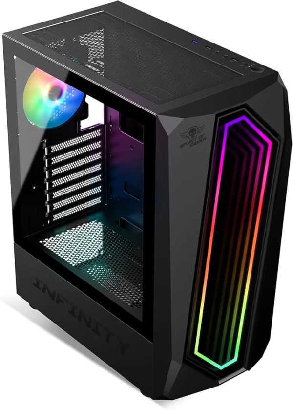Boîtier PC Gamer SPIRIT OF GAMER Infinity Artic ARGB - Noir