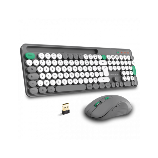 ADVANCE PEPS PACK CLAVIER SOURIS SANS FIL GRIS