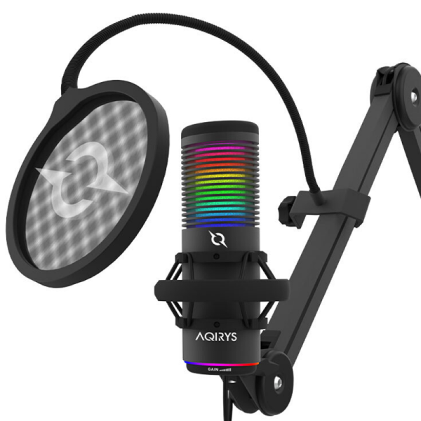 AQIRYS Microphone Double Condensateur USB GALILEO