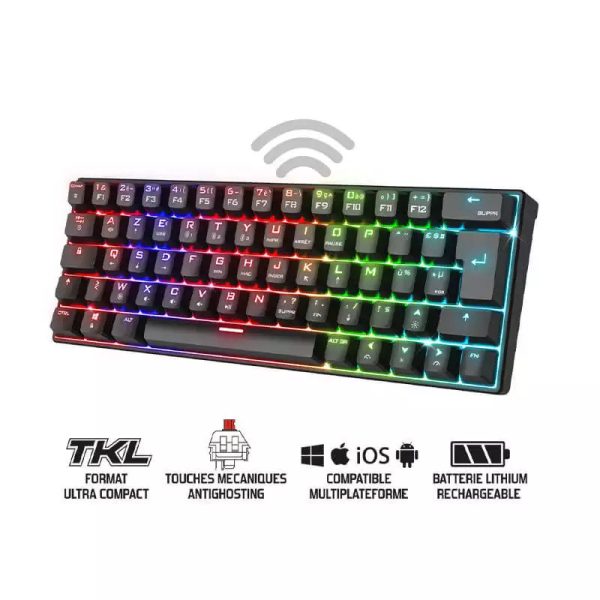 Clavier mécanique sans fil SOG XPERT-K200 - anti-ghosting (Noir)