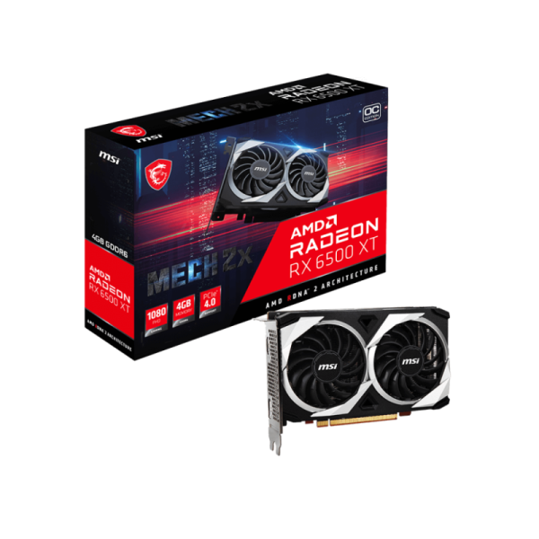 CARTE GRAPHIQUE MSI RADEON RX6500XT MECH 2X 4G OC