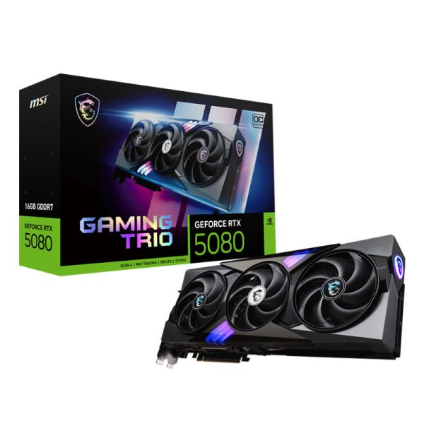 MSI CARTE GRAPHIQUE RTX 5080 16G GAMING TRIO OC
